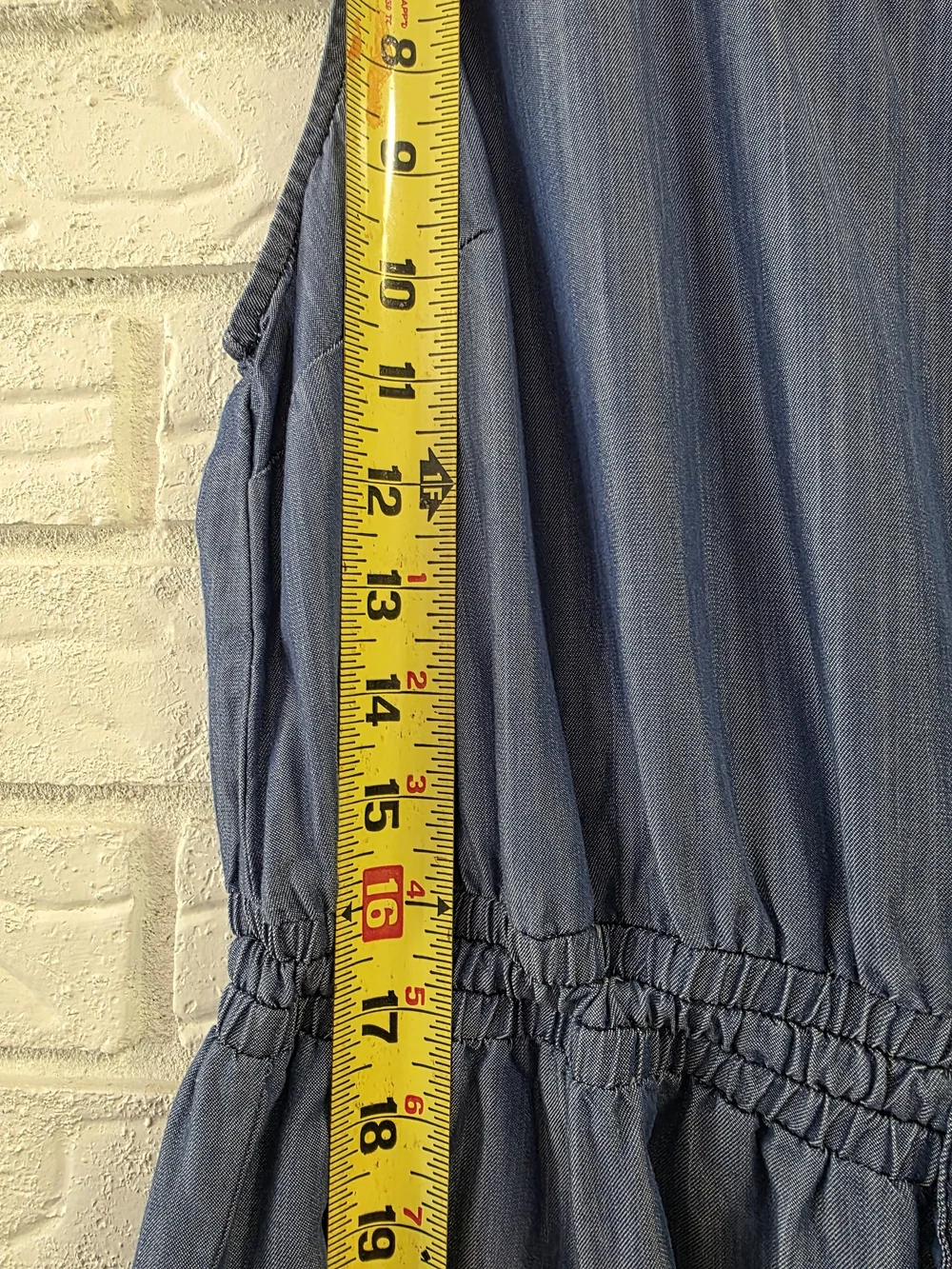 LOFT Sleeveless Chambray Dress EUC